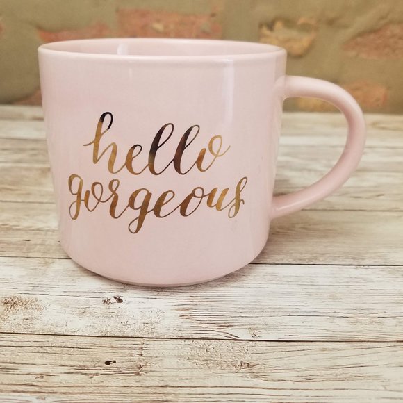 Threshold Pink and Gold Hello Gorgeous Coffee Mug